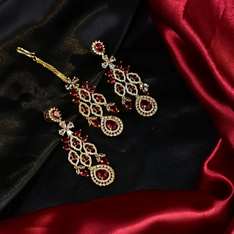 Cubic Zirconia Bridal Choker Set - Image 3