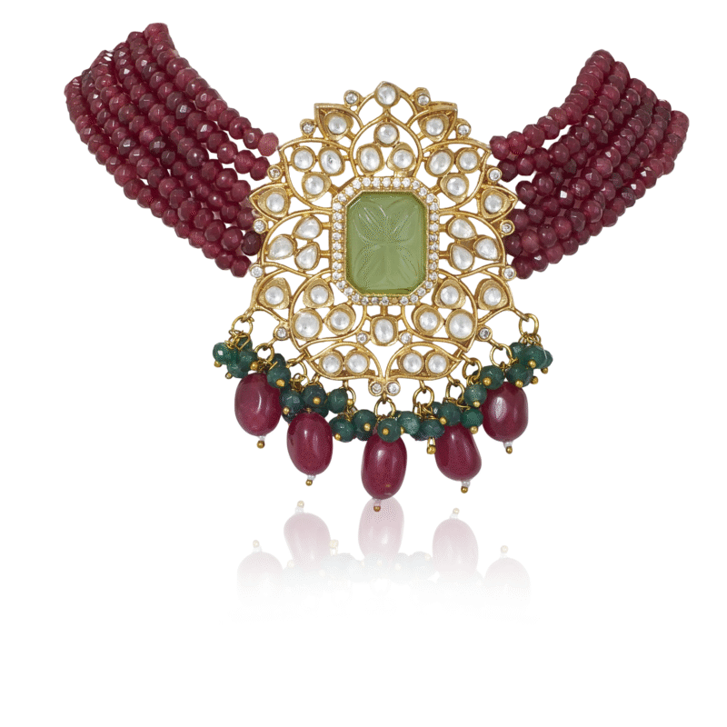 Majestic Emerald Bloom Choker - Image 7