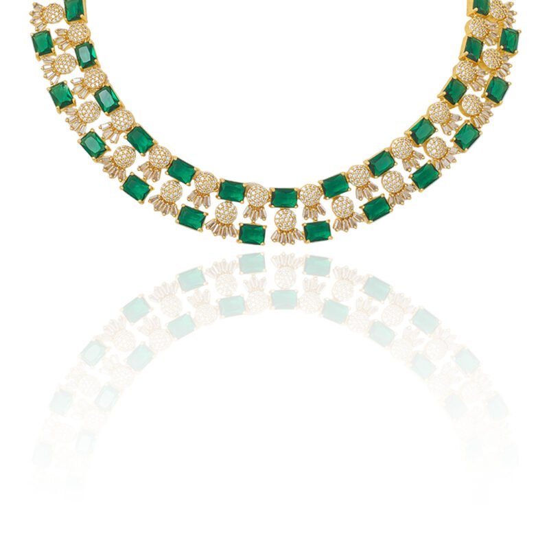 The Emerald and Diamond Floral Necklace - Image 14