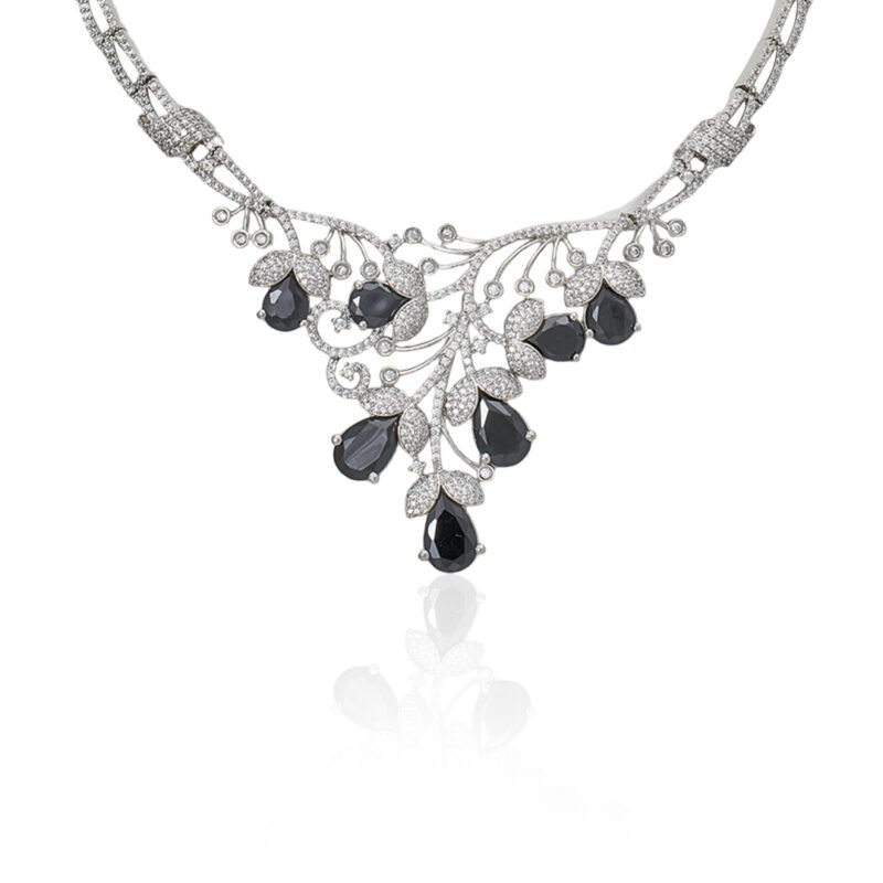 Silvermerc Onyx Bloom Necklace Set - Image 6