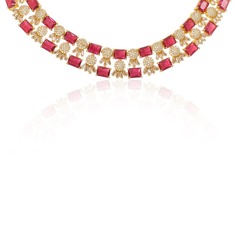 The Emerald and Diamond Floral Necklace - Image 15