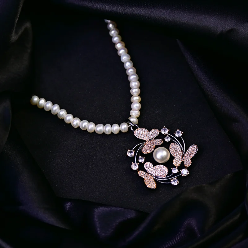 The Blossom Pearl and Diamond Necklace - Image 4
