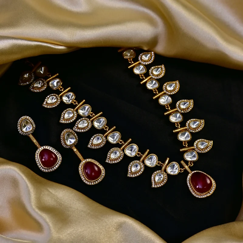 The Ruby and Pearl Teardrop Necklace - Image 2