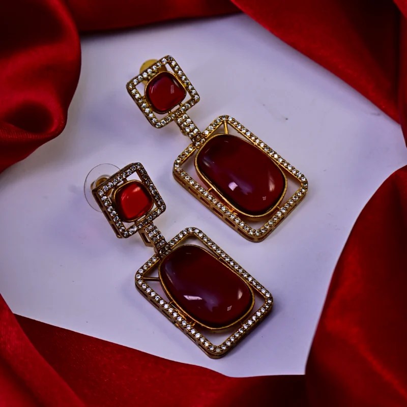 The Ruby and Diamond Geometric Necklace - Image 3