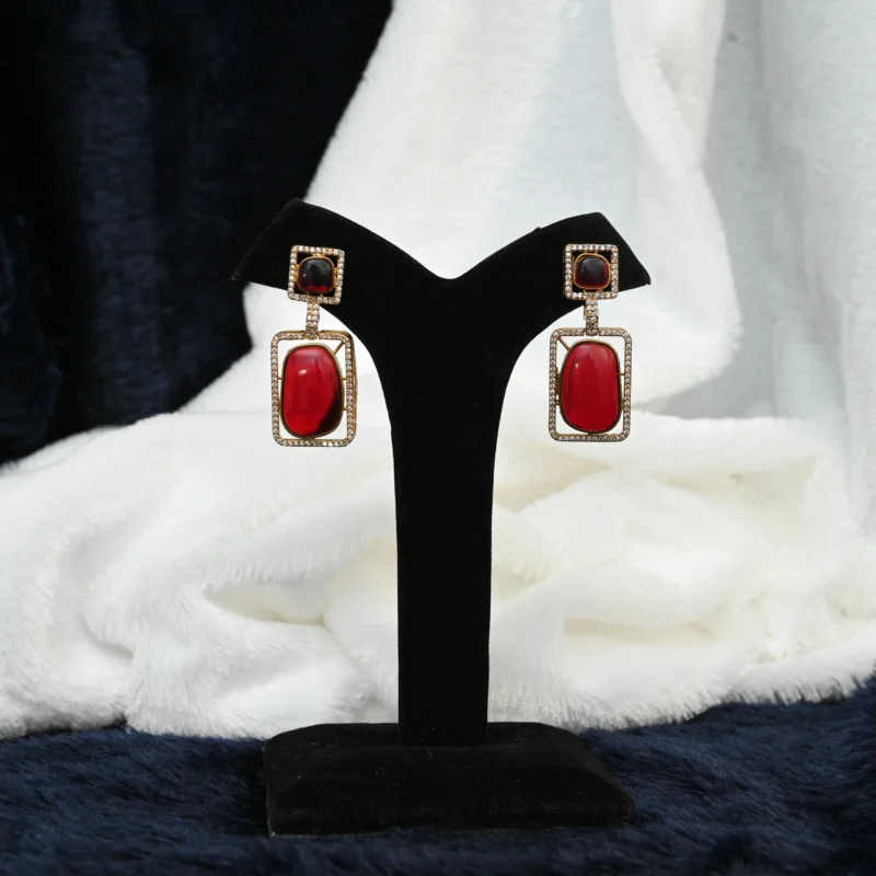 The Ruby and Diamond Geometric Necklace - Image 5