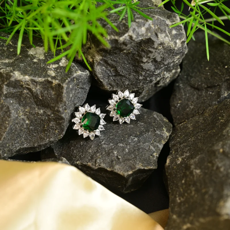 Diamond and Emerald Multi-Layer Necklace - Image 6