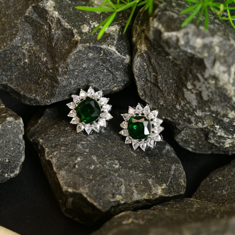 Diamond and Emerald Multi-Layer Necklace - Image 7