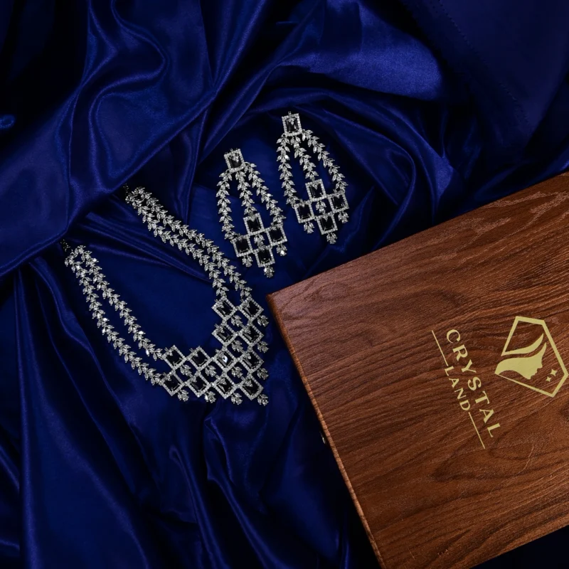 Purple Amethyst and Diamond V-Shaped Necklace - Image 2