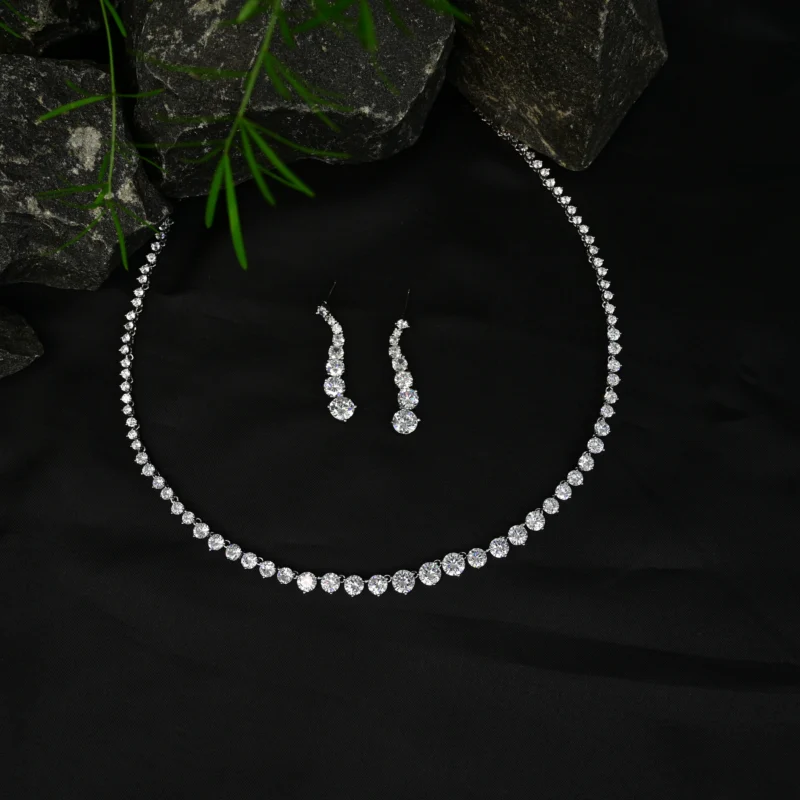 The Classic Gold Diamond Tennis Necklace - Image 7