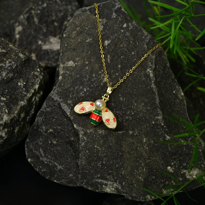 Elegant Bee Charm Necklace - Image 2