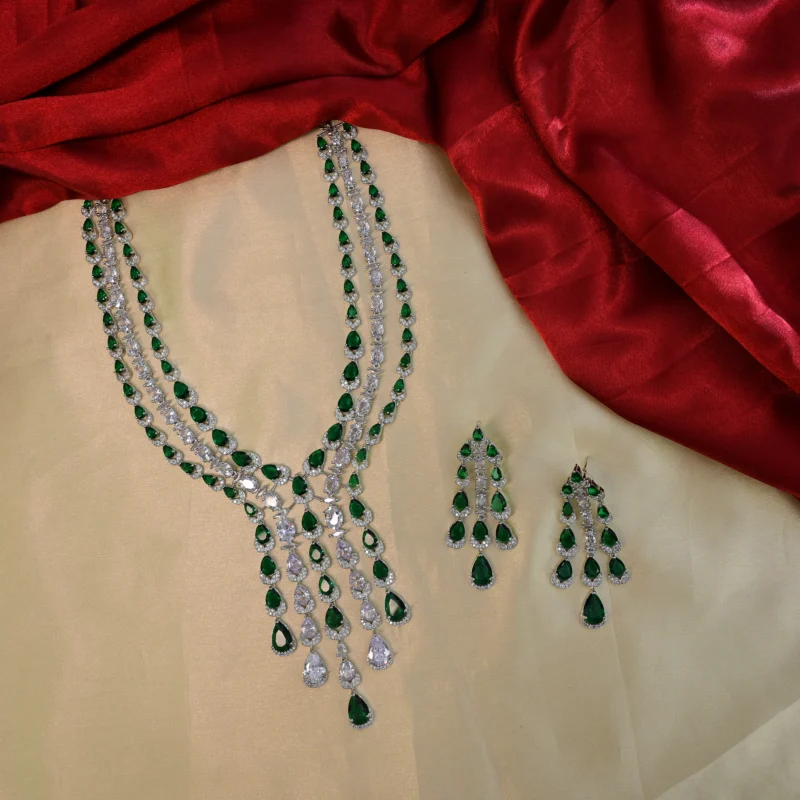 Lavender Diamond Drop Necklace - Image 11