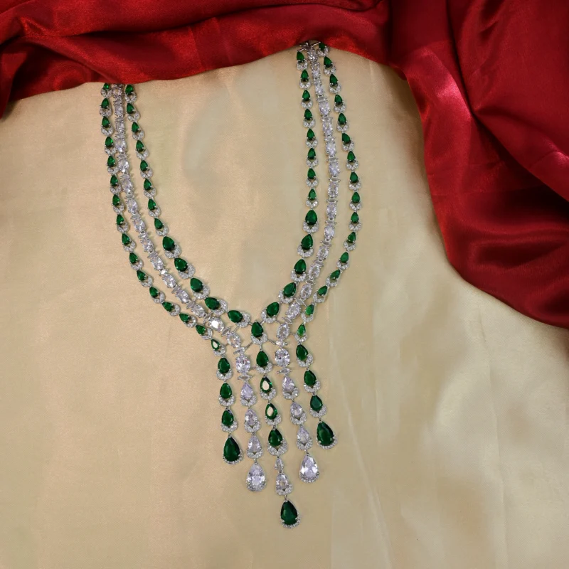 Lavender Diamond Drop Necklace - Image 12