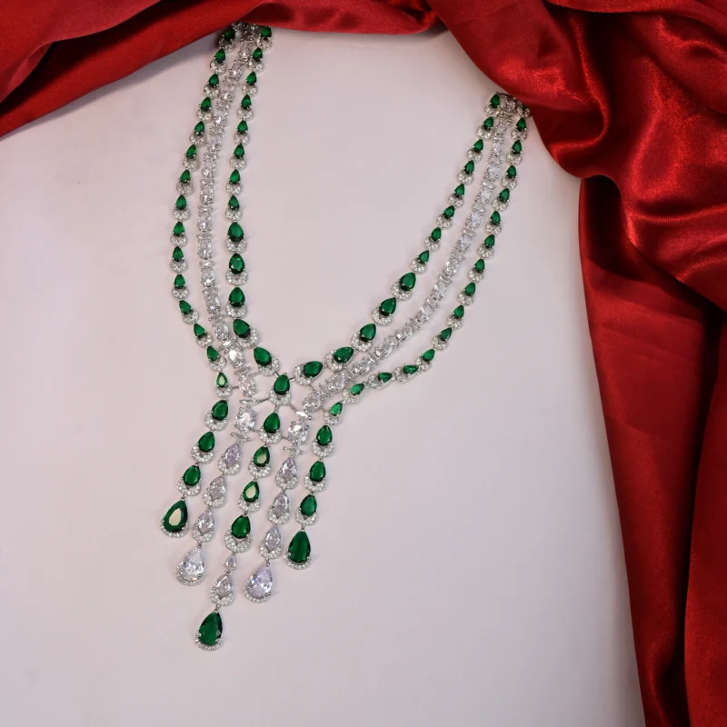 Lavender Diamond Drop Necklace - Image 14