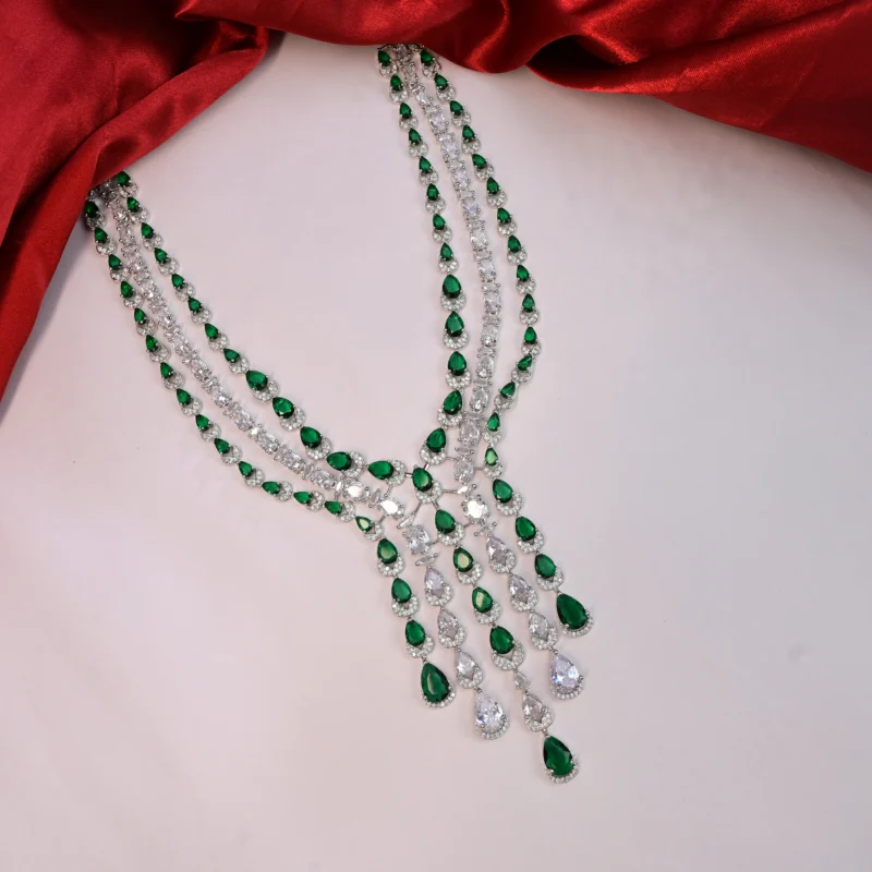 Lavender Diamond Drop Necklace - Image 15