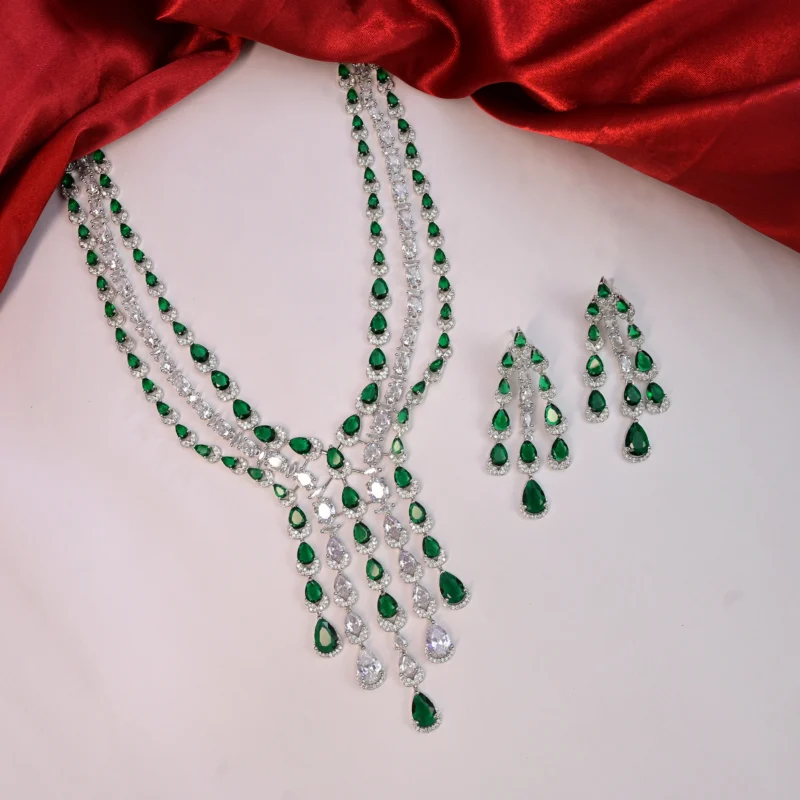 Lavender Diamond Drop Necklace - Image 16