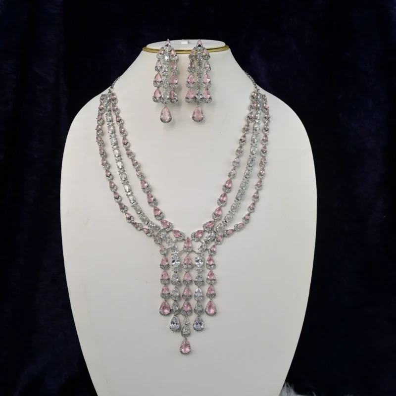 Lavender Diamond Drop Necklace - Image 6