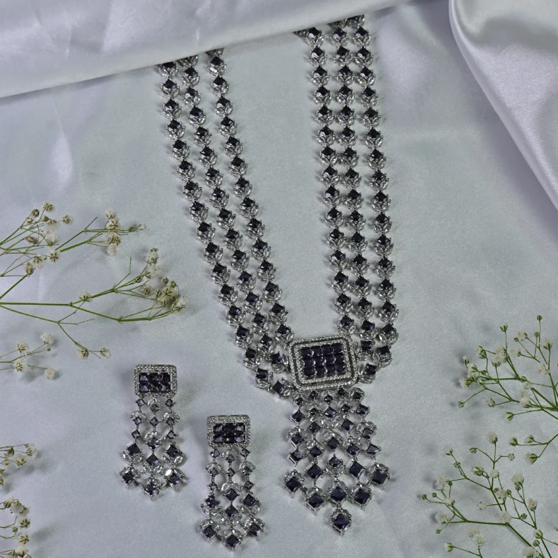 Amethyst and Diamond Chandelier Necklace - Image 3