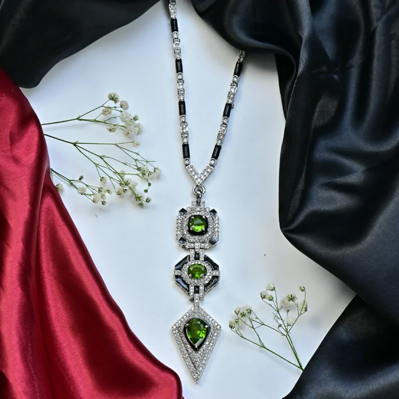 The Peridot and Diamond Elegance Necklace - Image 2