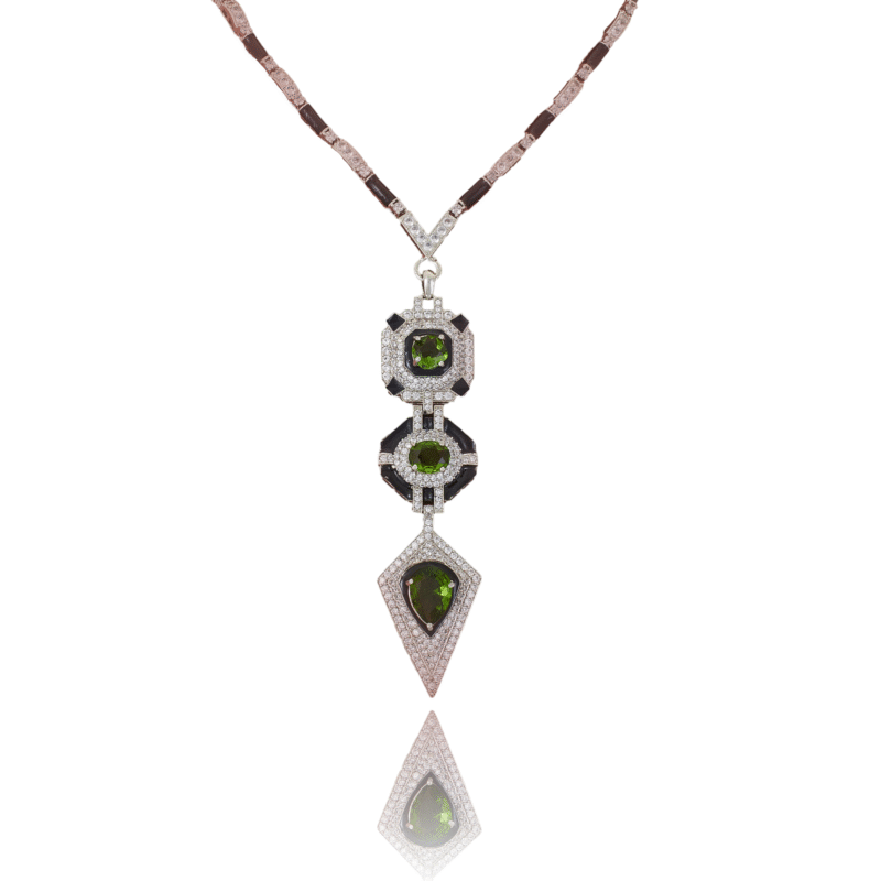 The Peridot and Diamond Elegance Necklace - Image 5