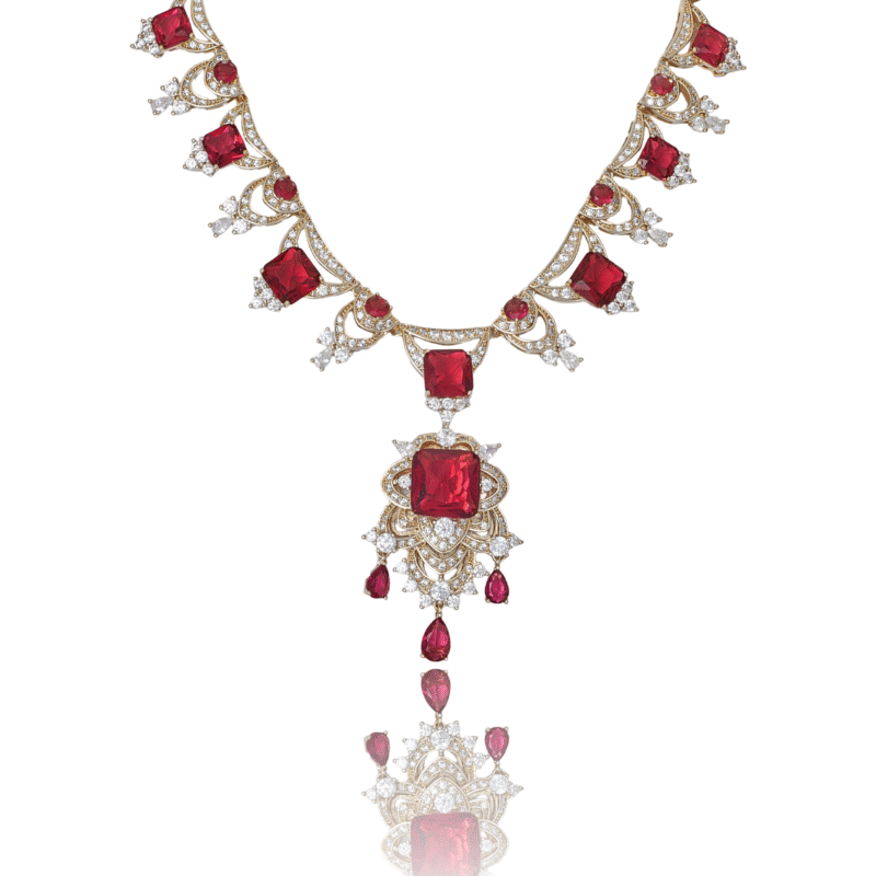 The Regal Ruby and Diamond Necklace - Image 6