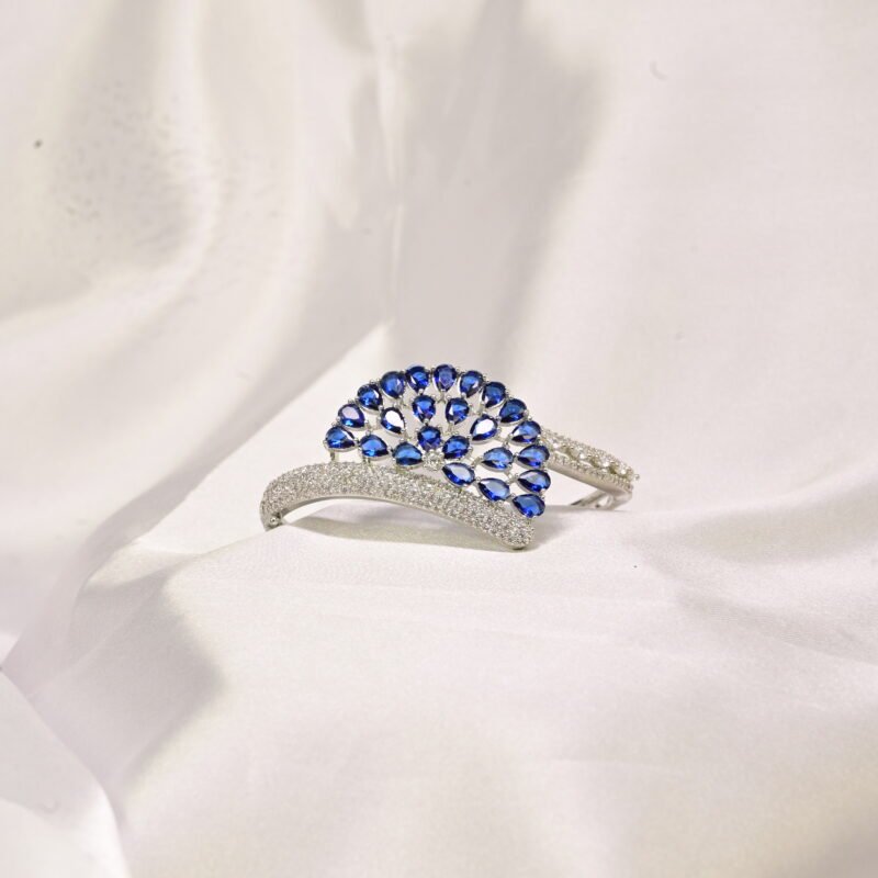 Sapphire Bloom Fan Bangle