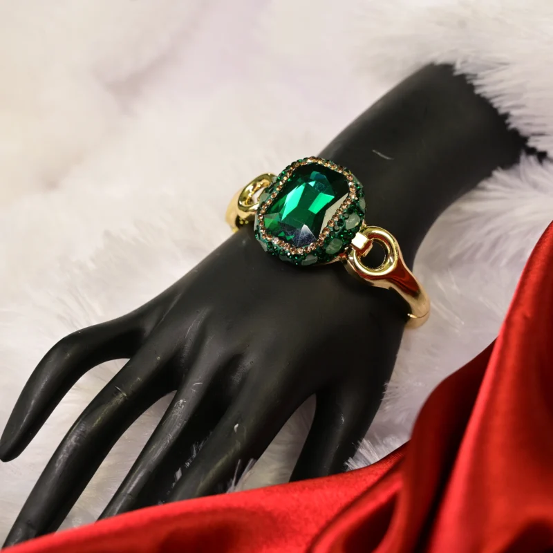 Emerald Majesty Statement Bracelet - Image 3