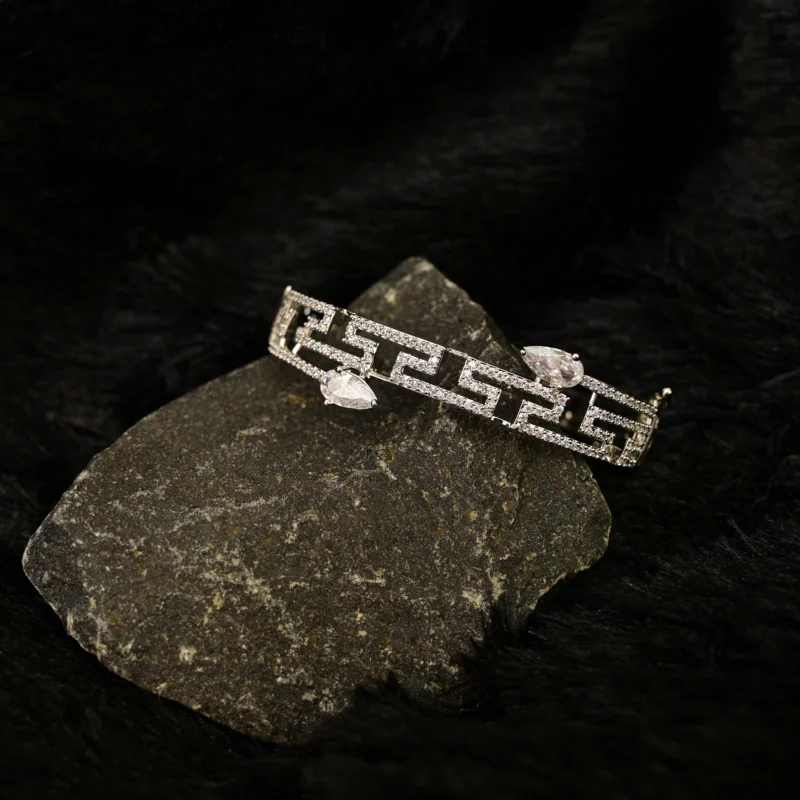 Elysian Greek Key Crystal Bracelet - Image 4