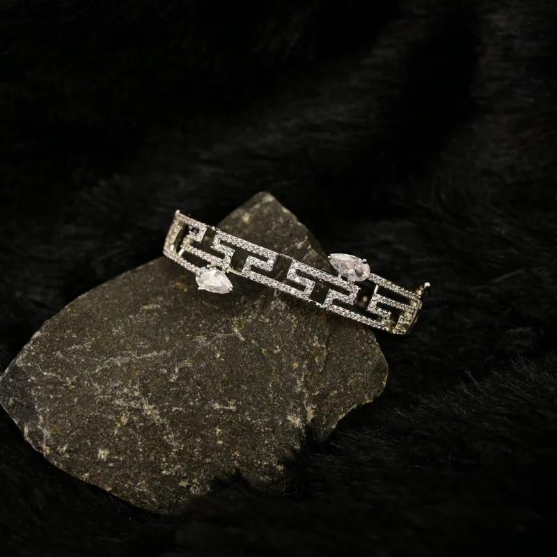 Elysian Greek Key Crystal Bracelet - Image 3