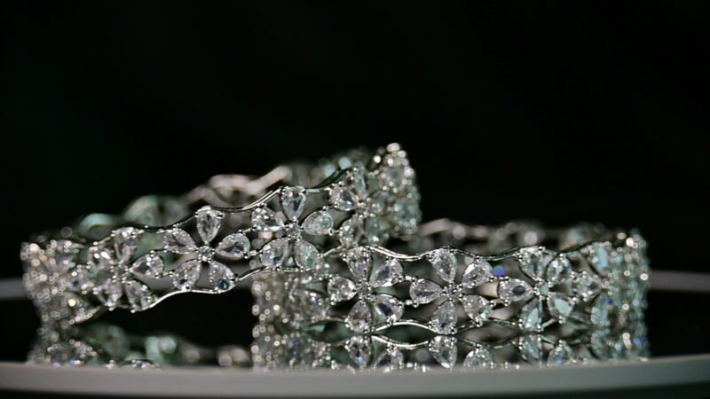 Crystal Petal Elegance Bangles - Image 3