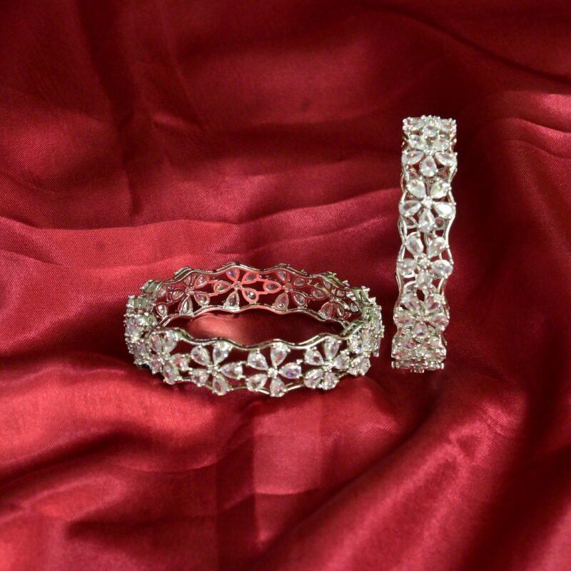 Crystal Petal Elegance Bangles - Image 4