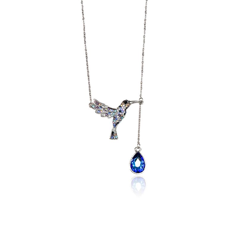 Sapphire Hummingbird Sparkle Pendant Set - Image 7