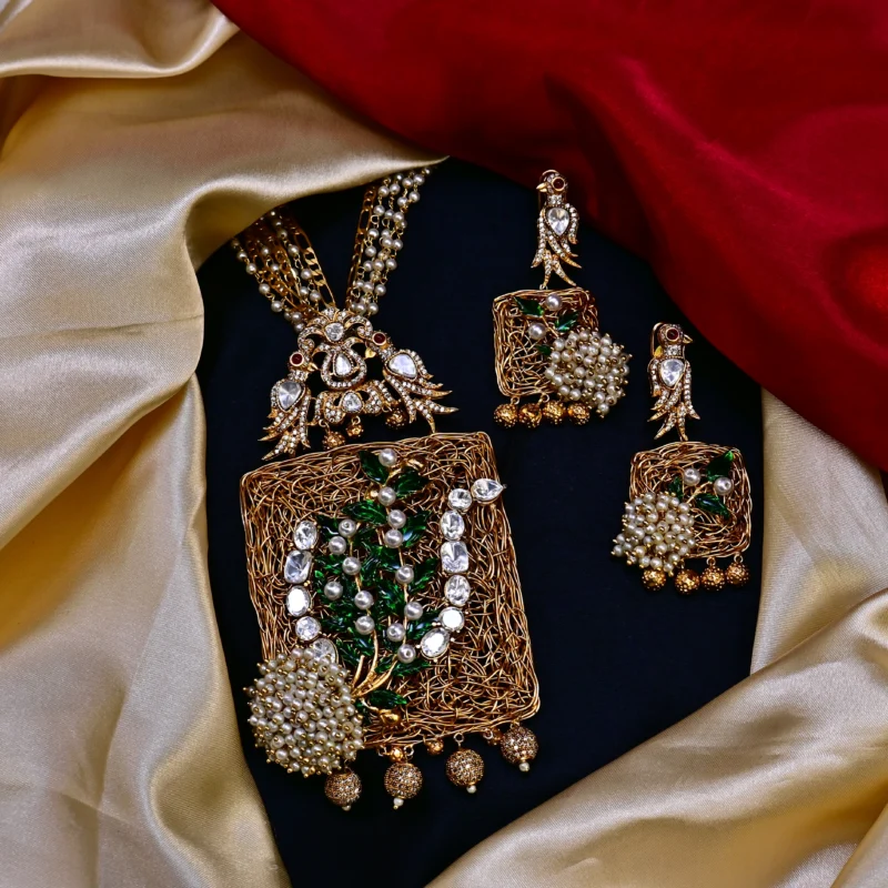 Royal Heritage Kundan Pearl Necklace Set