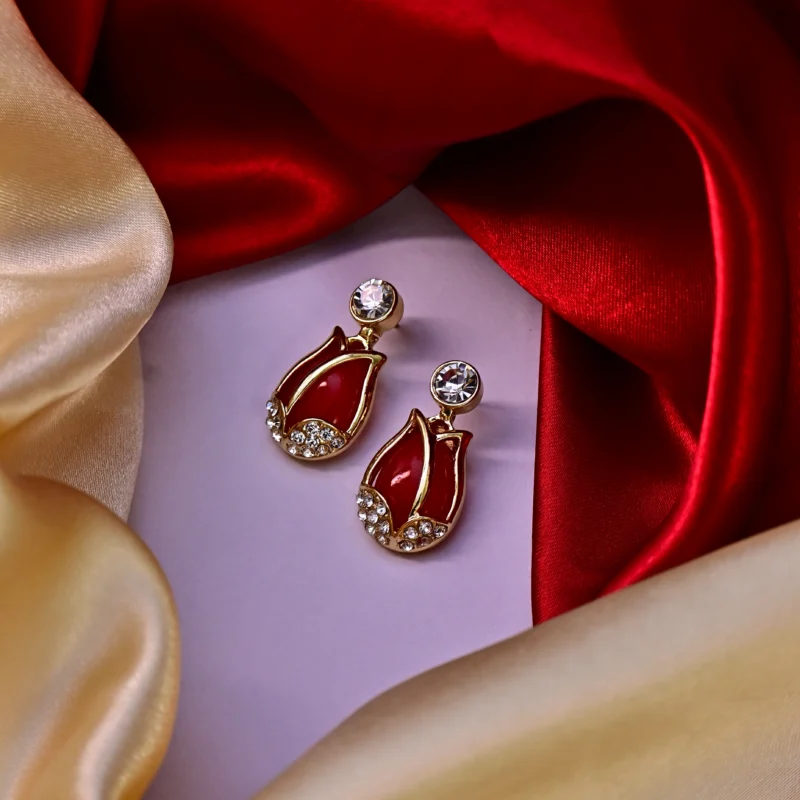 Ruby Blossom Crystal Pendant Set - Image 6