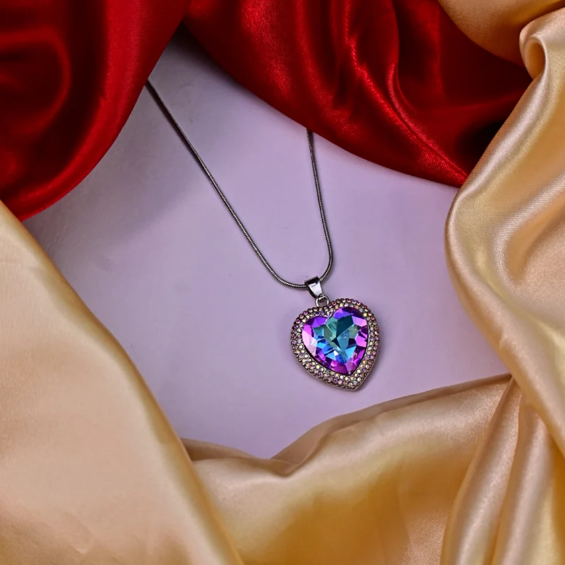 Aurora Heart Pendant Necklace - Image 6