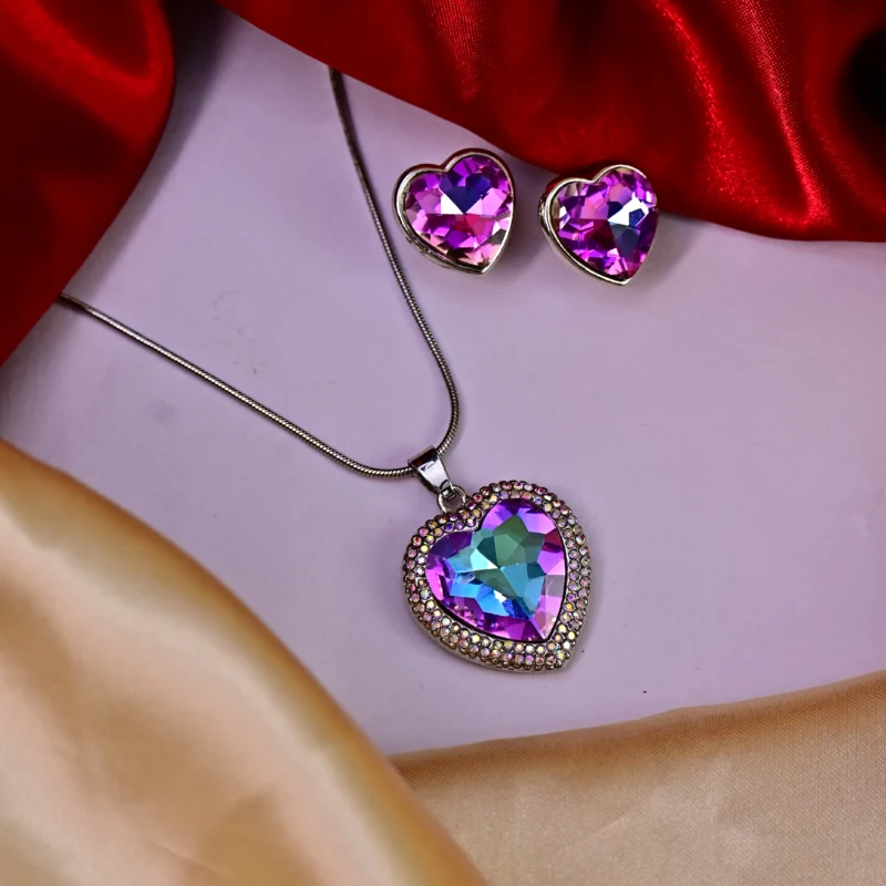 Aurora Heart Pendant Necklace - Image 5