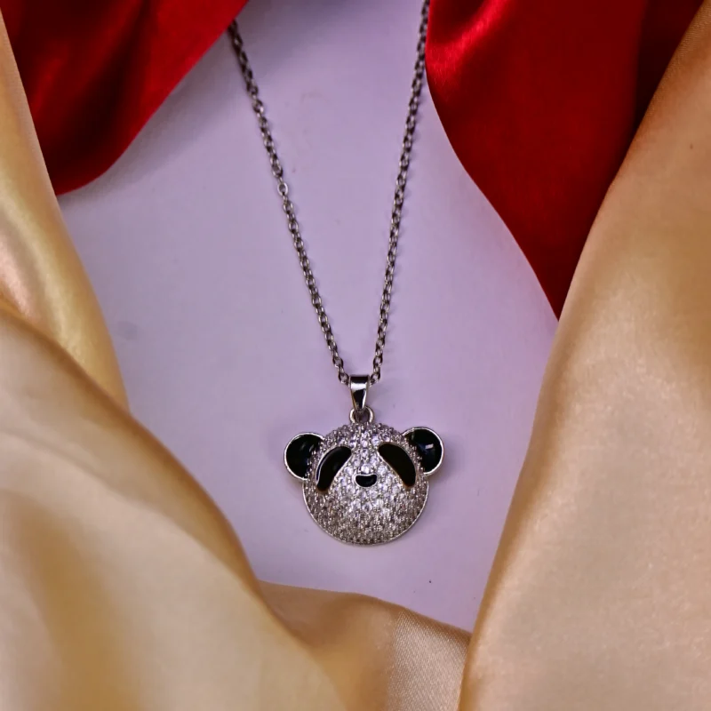 Glittering Panda Charm Pendant Set - Image 7
