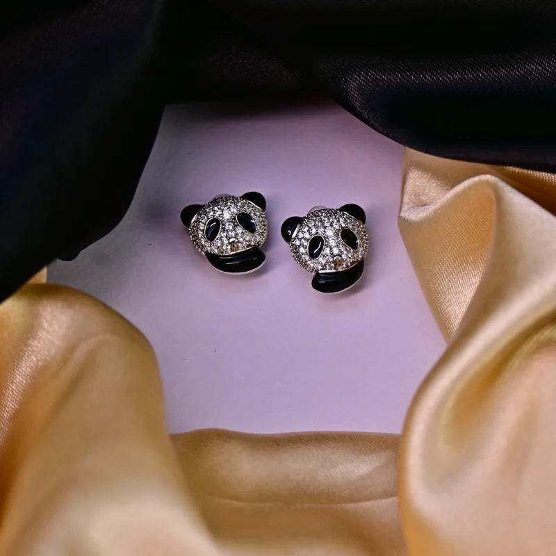Glittering Panda Charm Pendant Set - Image 6