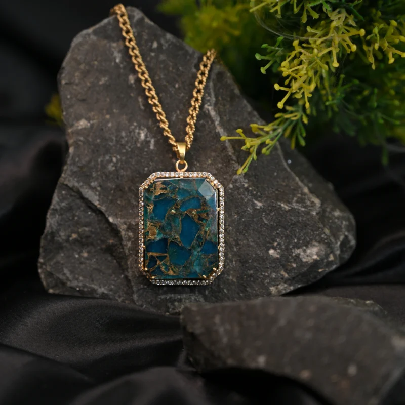 Ocean Marble Elegance Pendant Set - Image 6