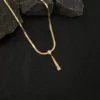Elegant Gold-Tone Drop Pendant Necklace