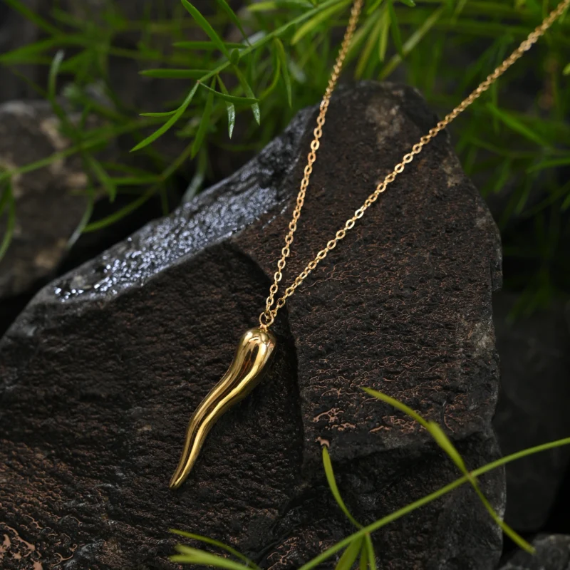 Molten Drop Rose Gold Pendant Necklace - Image 4