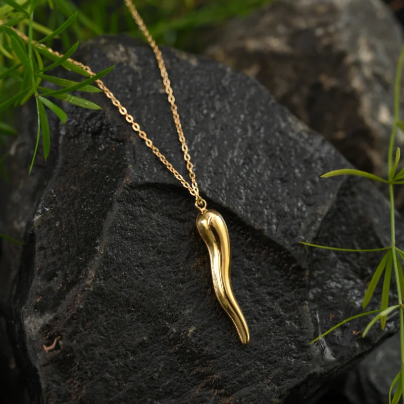 Molten Drop Rose Gold Pendant Necklace - Image 3