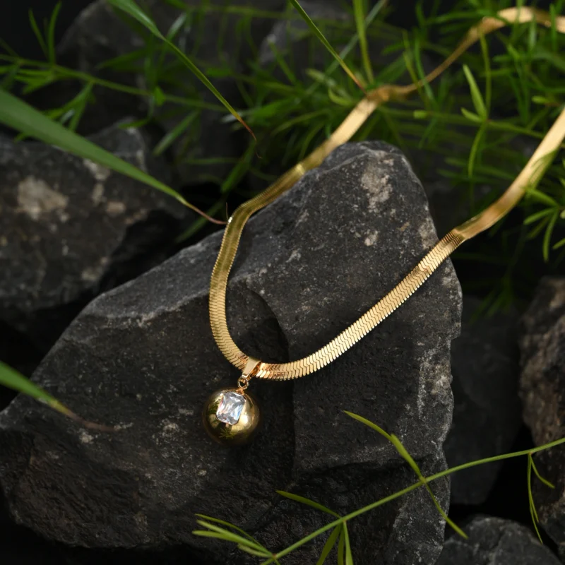 Celestial Orb Solitaire Pendant Necklace