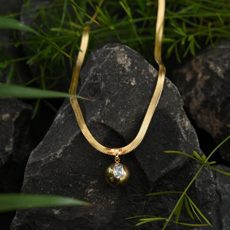 Celestial Orb Solitaire Pendant Necklace - Image 2