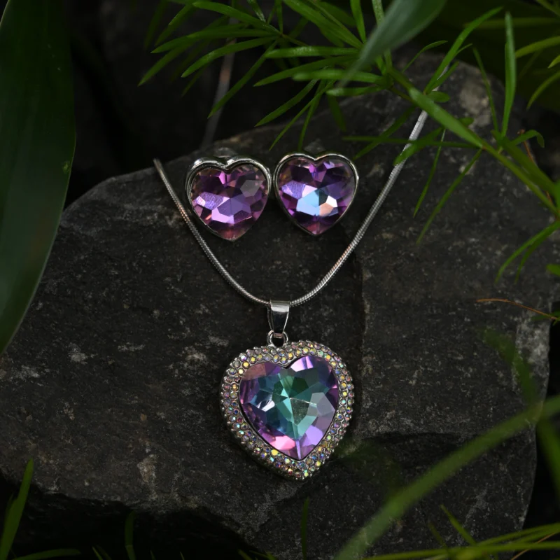 Aurora Heart Pendant Necklace - Image 2