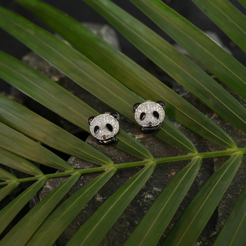 Glittering Panda Charm Pendant Set - Image 4