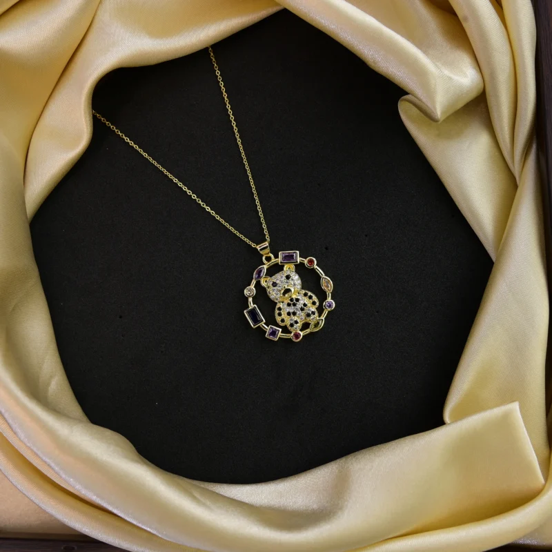 Gemstone Teddy Delight Pendant Set - Image 3