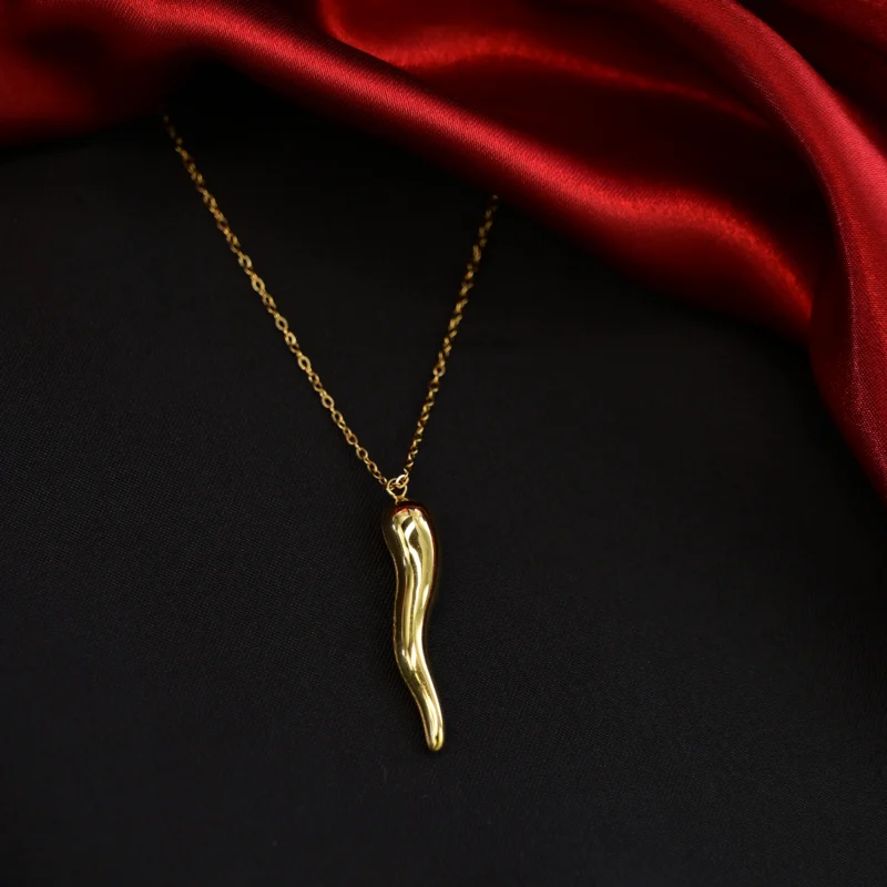 Molten Drop Rose Gold Pendant Necklace - Image 2