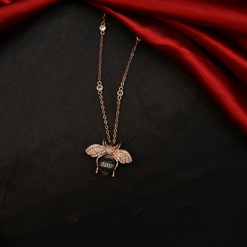 Sparkling Bee Charm Necklace - Image 5