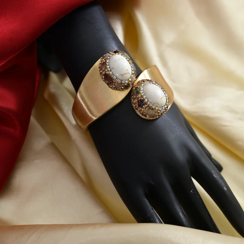 Ivory Crown Cuff Bracelet - Image 3