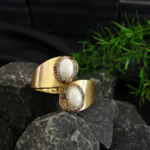 Ivory Crown Cuff Bracelet